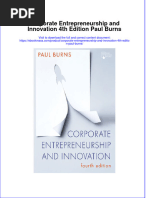 Corporate Entrepreneurship and Innovation 4th Edition Paul Burns Full Chapter Instant Download