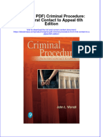 (Original PDF) Criminal Procedure: From First Contact To Appeal 6th Edition Full Chapter Instant Download