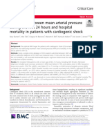 Association Between Mean Arterial Pressure During The First 24 Hours and Hospital Mortality in Patients With Cardiogenic Shock