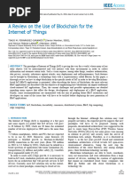 A Review On The Use of Blockchain For The Internet of Things