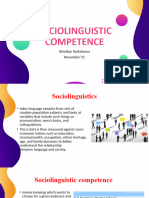 Sociolinguistic Competence