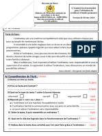 Examen Local Normalisé Session de Février 2024