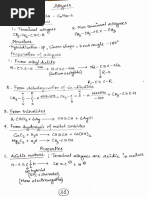 Alkynes Class Notes