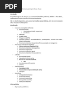 Resumo - Pneumologia - Doenças Pulmonares Parenquimatosas Difusas