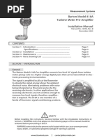 Barton Model 818 Turbine Meters Preamplifiers Iom