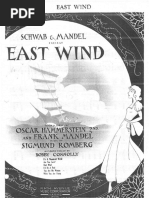 Sheet Music - Operetta - Romberg - East Wind - East Wind - in D Minor - Operetta