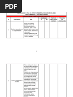 2do Grado Contenidos y Pda de Plan y Programa de Estudios 2022