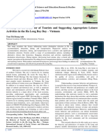 A Study On The Behavior of Tourists and Suggesting Appropriate Leisure Activities in The Ha Long Bay Bay - Vietnam