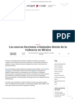 Las Nuevas Facciones Criminales Detrás de La Violencia en México