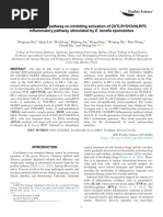 Role of Nrf2HO-1 Pathway On Inhibiting Activation of ChTLR15ChNLRP3 Inflammatory Pathway Stimulated by E Tenella Sporozoites