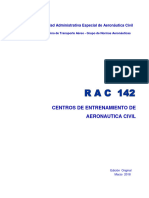 RAC 142 - Centros de Entrenamiento de Aeronáutica Civil