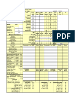 Rolemaster - Character Generation Sheet