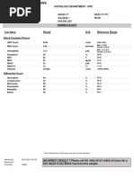 Haematology Result Unit Reference Range: Plot No. 94, H-11/4 Islamabad Pathology Department - Opd