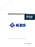 Bedienungsanleitung Kbs Gastrotechnik