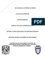 Control de Lectura - Control de Convencionalidad