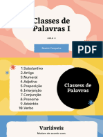 8 de Maio - Classes Das Palavras 1