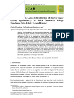 Analysis of Value Added Distribution of Brown Suga