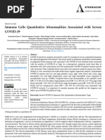 Immune Cells Quantitative Abnormalities Associated With Symptomatic COVID 19