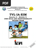 EIM 11 Q2 - Module5 Own Role and Responsibility Within Team