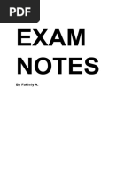 EXAM NOTES Grammar