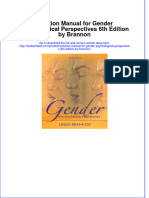 Full Download Solution Manual For Gender Psychological Perspectives 6th Edition by Brannon File PDF Free All Chapter