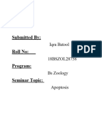 Submitted By: Roll No: Program: Seminar Topic:: Iqra Batool 18BSZOL28758 Bs Zoology Apoptosis