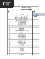 Coiled Tubing Package Check List (PreJob)