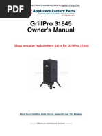 Grillpro 31845 Owner'S Manual: Shop Genuine Replacement Parts For Grillpro 31845