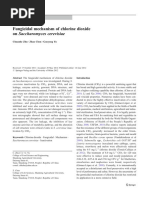 Fungicidal Mechanism ClO2 Saccharomyces Cerevisiae - Zhu 2012