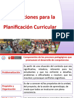 Orientaciones para La Planificación Curricular