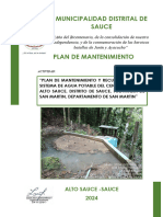 Plan de Mantenimiento - C.P Alto Sauce