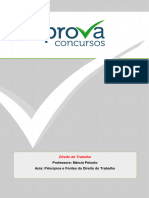 1.01 Dos Princípios e Fontes Do Direito Do Trabalho.