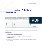 Problem Solving Stations Lesson Plan