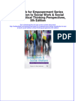 Test Bank For Empowerment Series Introduction To Social Work & Social Welfare Critical Thinking Perspectives, 5th Edition