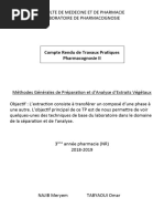 Compte Rendu TP - Pharmacognosie II