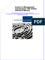 Full Download Introduction To Management Accounting Horngren 16th Edition Solutions Manual File PDF Free All Chapter