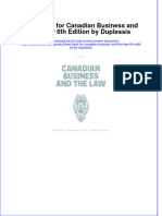 Full Download Test Bank For Canadian Business and The Law 6th Edition by Duplessis File PDF Free All Chapter