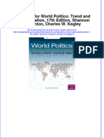 Test Bank For World Politics: Trend and Transformation, 17th Edition, Shannon L. Blanton, Charles W. Kegley