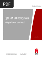 OptiX RTN 600 Configuration-Using T2000 and T2000 Web LCT