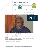 Hommage Au Professeur Emerite Paulin Jidenu HOUNTONDJI Revu 29 02 2024 - Par Augustin AINAMON