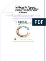 Full Download Solution Manual For Finance: Applications and Theory, 5th Edition, Marcia Cornett, Troy Adair, John Nofsinger File PDF Free All Chapter