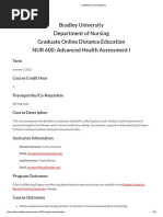 Syllabus For NUR - 600 - 02 - 22RA - Adv Health Assess