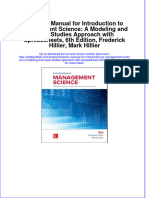 Full Download Solution Manual For Introduction To Management Science: A Modeling and Case Studies Approach With Spreadsheets, 6th Edition, Frederick Hillier, Mark Hillier File PDF Free All Chapter