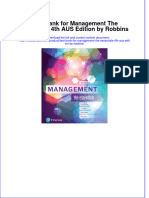 Full Download Test Bank For Management The Essentials 4th AUS Edition by Robbins File PDF Free All Chapter