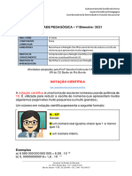 Fisica Atividade Notação Científica 1º Ano Ensino Medio AEE PM Rio de Janeiro