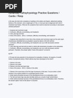 Advanced Pathophysiology Practice Questions - Cardio - Resp