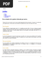 Peso Estándar de La Piedra Triturada Por Metro