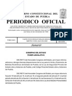 Periódico Oficial: Gobierno Constitucional Del Estado de Puebla