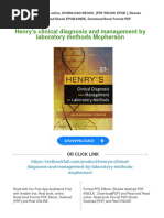 (PDF Download) Henry's Clinical Diagnosis and Management by Laboratory Methods Mcpherson Fulll Chapter