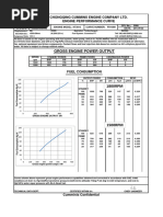 Gross Engine Power Output: Chongqing Cummins Engine Company Ltd. Engine Performance Curve